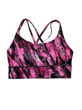 lululemon pink and gray sports bra sz 6
